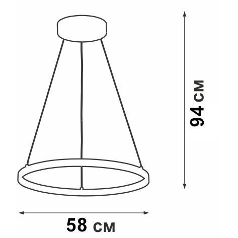 Подвесная светодиодная люстра Vitaluce V04601 V04601-93/1S