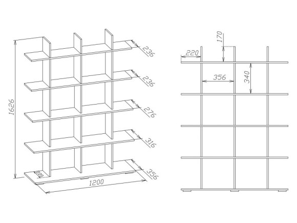 Стеллаж СТ-5 SK_ST5B6
