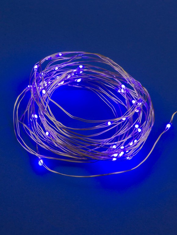 Светодиодная гирлянда Uniel Роса (UL-00007185) фиолетовый ULD-S0500-050/SCB/2AA Purple IP20 Dew