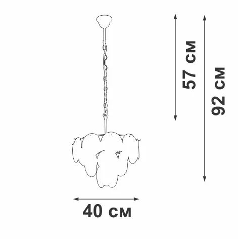 Подвесная люстра Vitaluce V5889-8/5, Золото, Прозрачный, Металл