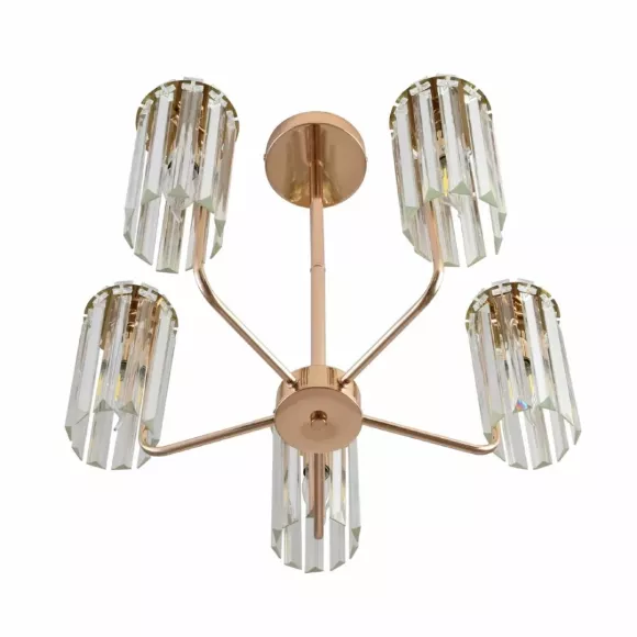 Люстра на штанге Lumion Classi Favla 8347/5, Золото, Прозрачный, Металл
