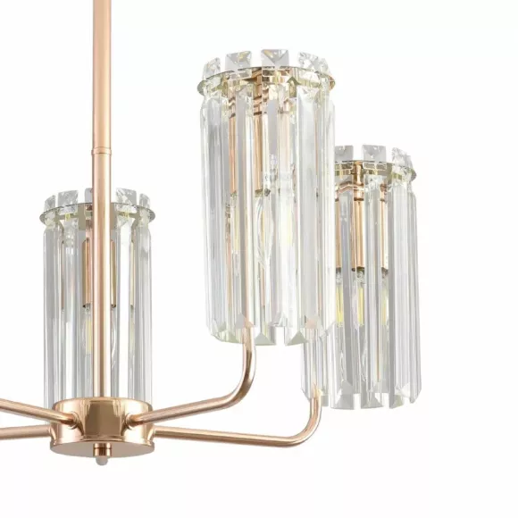 Люстра на штанге Lumion Classi Favla 8347/5, Золото, Прозрачный, Металл, декоративные элементы крупным планом
