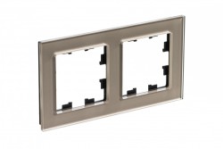 Рамка 2-ая Systeme Electric AtlasDesign Nature Стекло шампань ATN320502