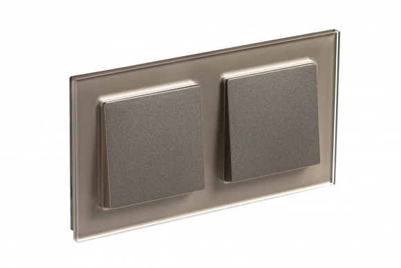 Рамка 2-ая Systeme Electric AtlasDesign Nature Стекло шампань ATN320502