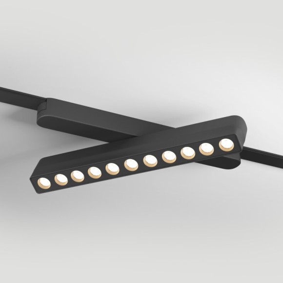 Трековый магнитный однофазный светильник Denkirs Air grill DK5338-BK