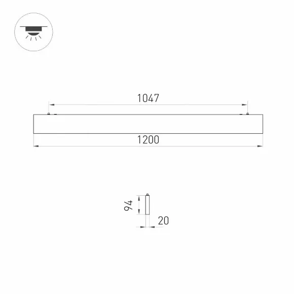 Линейный светильник Arlight Lineair Flat 031530 Линейный светильник Arlight Lineair Flat 031530