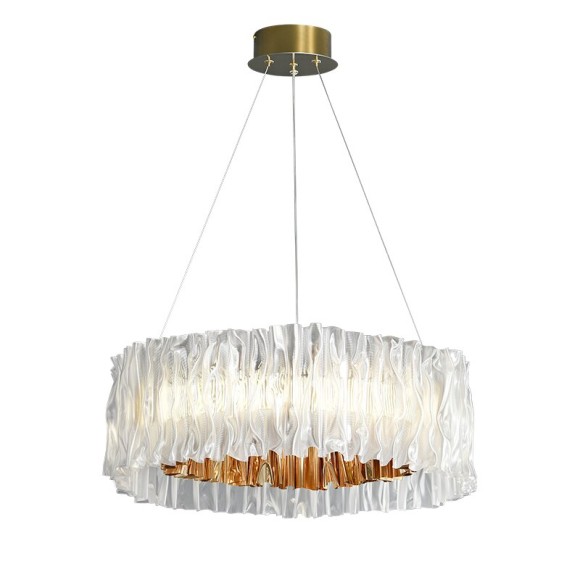 Подвесная светодиодная люстра Delight Collection Accordeon 10310P-580 white/gold