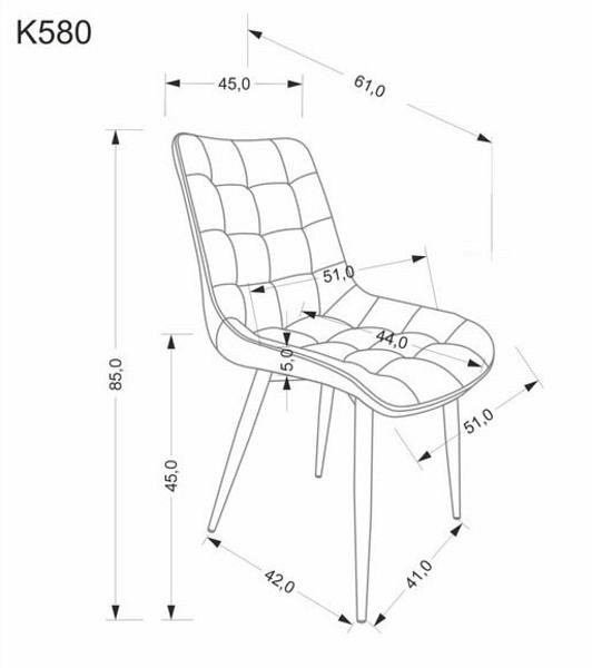 Стул K580 HLM_V-CH-K_580-KR-C_ZIELONY