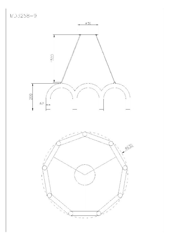 Подвесная светодиодная люстра Arte Lamp Warhol A3258LM-45BK