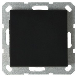 Выключатель одноклавишный Jasmart проходной с накладкой 10A 250V черный матовый (soft touch) G3012PB