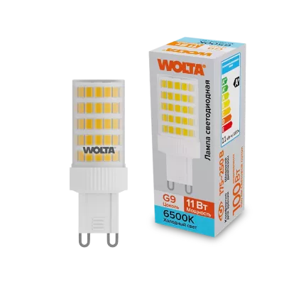 Светодиодная лампа WOLTA 11Вт 6500K G9 кукуруза матовая WSTD-JCD-11W6KG9-C