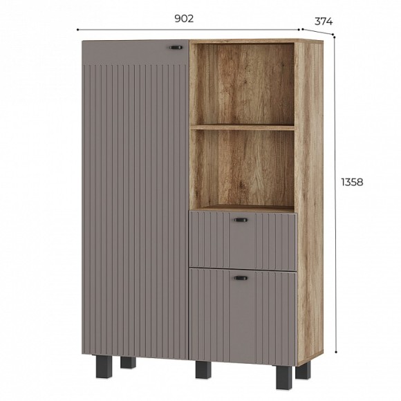 Шкаф-витрина Олива BTS_00-00160977