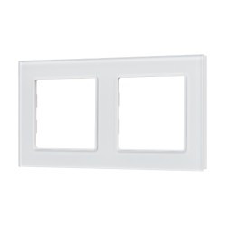Рамка двухместная Arlight FRM-GLARE-GS-2-WH 043796