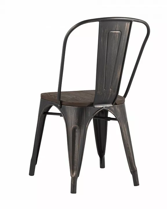 Стул Tolix SGR_YD-H440B-W_MS-01-1, Модерн, патина золото, темное дерево Стул Tolix SGR_YD-H440B-W_MS-01-1, Модерн, патина золото, темное дерево