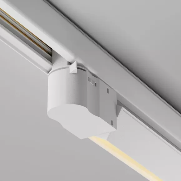 Трековый трехфазный светильник Maytoni Basis TR196-3-10W2.7K-W, Белый, Теплый белый, Алюминий, вид снизу