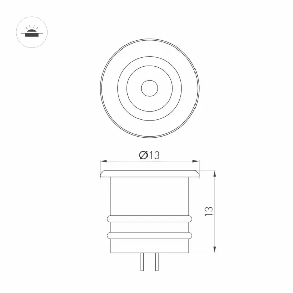 Мебельный светильник Arlight ART-PICCOLO-BUILT-R13-1W Warm2700 (BK, 30 deg, 3V) (IP40 Металл) 061673, Черный, Теплый белый, Россия Мебельный светильник Arlight ART-PICCOLO-BUILT-R13-1W Warm2700 (BK, 30 deg, 3V) (IP40 Металл) 061673, Черный, Теплый белый, Россия