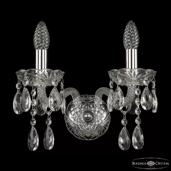 Бра Bohemia Ivele Crystal 107B/2/141 Ni, Никель, Металл, Классика стиль, крупный план Бра Bohemia Ivele Crystal 107B/2/141 Ni, Никель, Металл, Классика стиль, крупный план