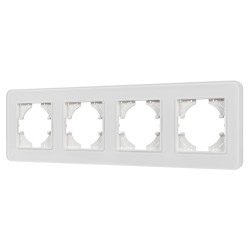 Рамка на 4 поста стеклянная Arlight FRM-OMALI-GS-4-WH 049700
