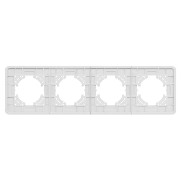 Рамка на 4 поста стеклянная Arlight FRM-OMALI-GS-4-WH 049700