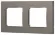 Рамка на 2 поста Эра Классик 12-5202-16 Б0067733, Титановый, Пластик, Россия