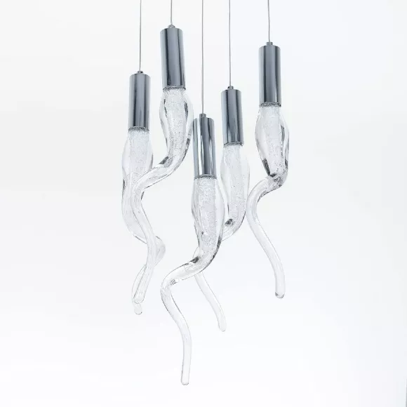 Каскадная люстра Modestyle MS.89135.5 CR, декоративные элементы крупным планом Каскадная люстра Modestyle MS.89135.5 CR, декоративные элементы крупным планом