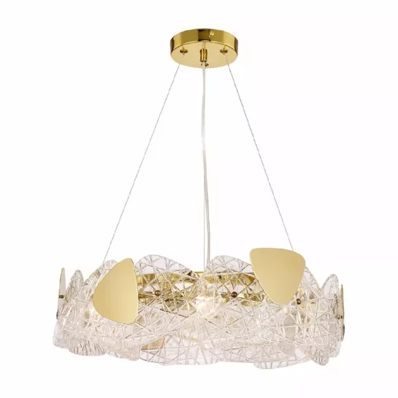 Подвесная люстра Lumion Queeny 6582/6, Золото, Прозрачный, Металл, декоративные элементы крупным планом