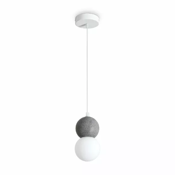 Подвесной светильник Freya Concrete FR5484PL-01W1, Белый, Металл, Бетон Подвесной светильник Freya Concrete FR5484PL-01W1, Белый, Металл, Бетон
