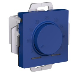 Термостат электрон. теплого пола с датчиком, 10A, механизм Systeme Electric AtlasDesign Аквамарин ATN001135