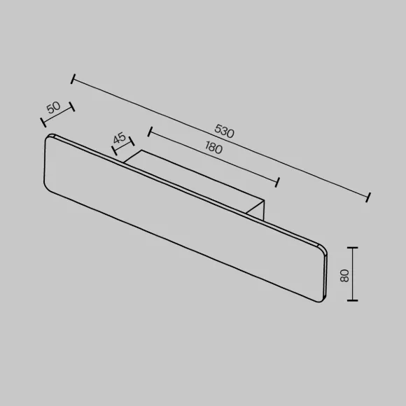 Настенный светильник Maytoni Technical Stela C81WL-18W3K-B, 3000, Теплый белый, 90