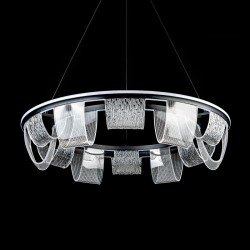 Подвесная светодиодная люстра с пультом управления LED4U L7706-800 BK