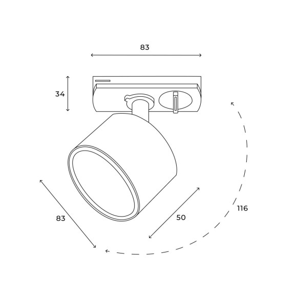 Трековый однофазный светильник Hesby Lighting Skylite HSBL_0219