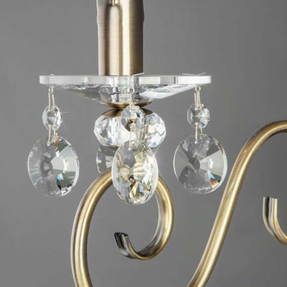 Бра Eurosvet 10104/1 античная бронза/прозрачный хрусталь Strotskis