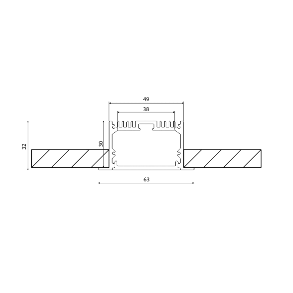 Алюминиевый профиль DesignLed LE.6332-W-R 010359, Белый, Алюминий, Россия