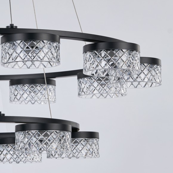 Подвесная светодиодная люстра Delight Collection MD21020075 MD21020075-16B matt black