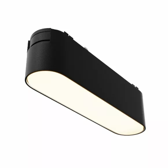 Трековый магнитный светильник Maytoni Basis TR080-1-6W3K-B, Черный, Теплый белый, Алюминий, вид снизу Трековый магнитный светильник Maytoni Basis TR080-1-6W3K-B, Черный, Теплый белый, Алюминий, вид снизу