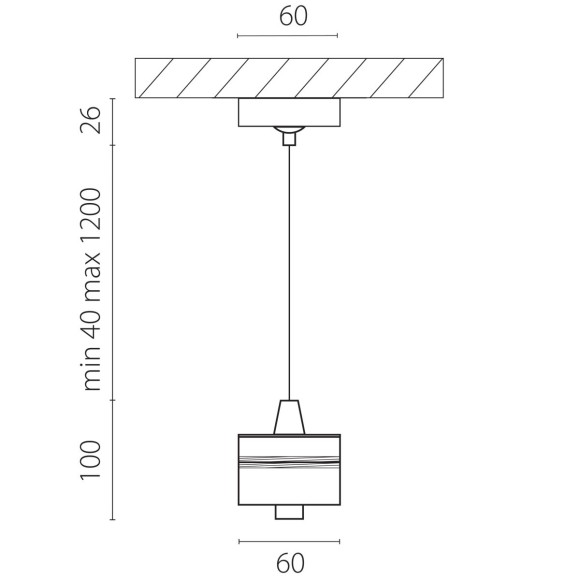 Подвес с верхней светящейся частью к 21443x-214440/21448x/21449x LED 5W 395Lm 4000K Lightstar 590050-4000