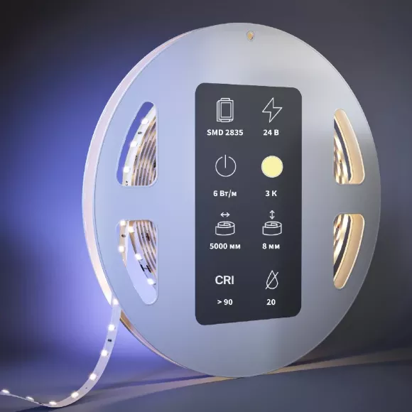 Светодиодная лента Maytoni Led Strip 24В 2835 6Вт/м 3000К 5м IP20 201094 Светодиодная лента Maytoni Led Strip 24В 2835 6Вт/м 3000К 5м IP20 201094