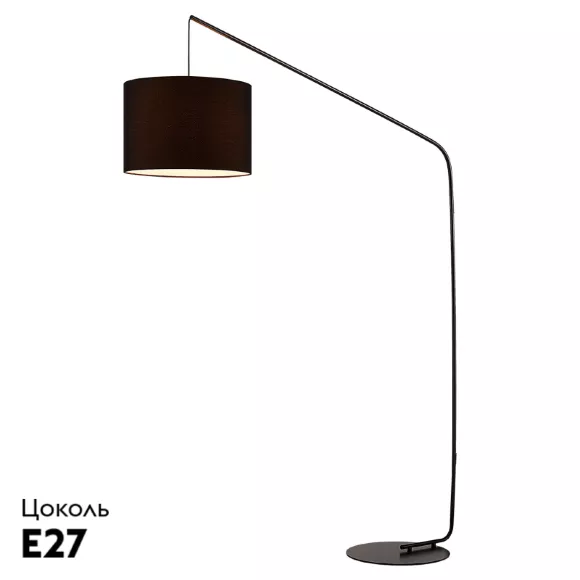Торшер Lussole Weston LSP-0608, Черный, Металл, Ткань, крупный план основания Торшер Lussole Weston LSP-0608, Черный, Металл, Ткань, крупный план основания