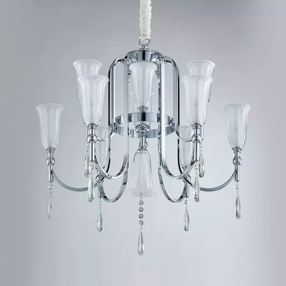 Подвесная люстра Newport 4806/C chrome М0061864, Хром, Белый, Металл, крупный план