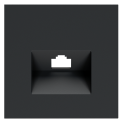 Накладка для розетки компьютерной RJ45 кат.6 Voltum S70 (графит) VLS001307