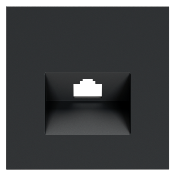 Накладка для розетки компьютерной RJ45 кат.6 Voltum S70 (графит) VLS001307