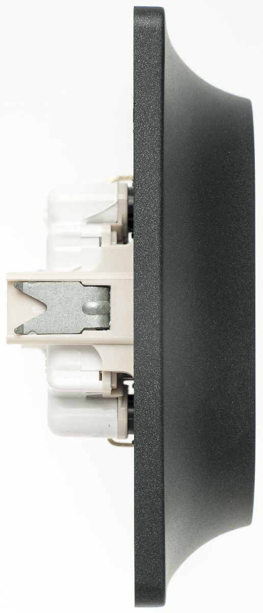 Розетка 2-ая с/з, 16А (в сборе) Systeme Electric Glossa Антрацит GSL000724