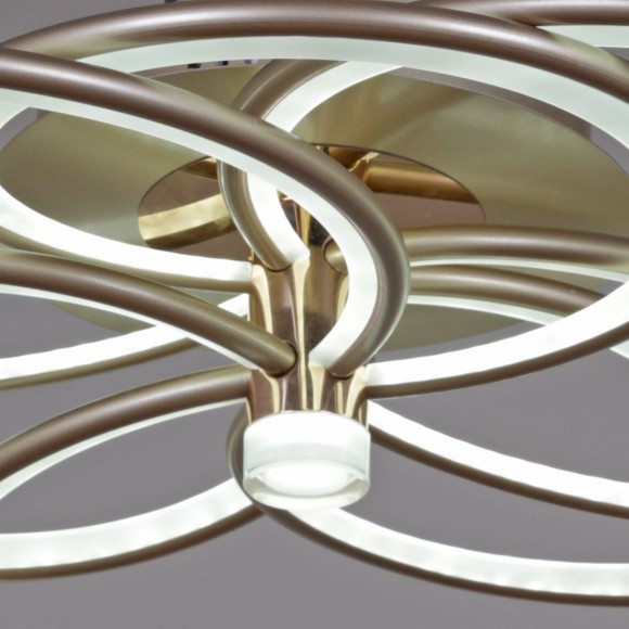 Потолочная светодиодная люстра Reluce 09246-0.3-3+3 Champaign silver