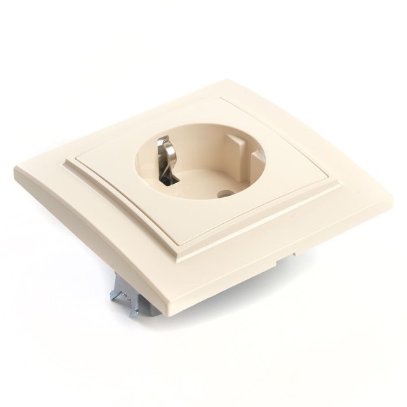 Розетка 1-местная Stekker PST16-9010-02 с защитной шторкой 39236