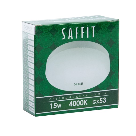 Лампа светодиодная Saffit SBGX5315 GX53 15W 4000K 55192