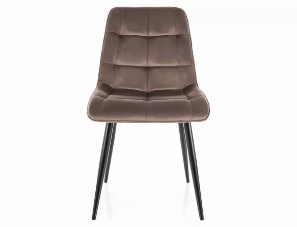 Стул Chic Velvet Bluvel 38 SGN_CHICVCCA, черный, капучино, металл Стул Chic Velvet Bluvel 38 SGN_CHICVCCA, черный, капучино, металл