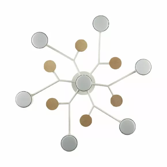 Люстра на штанге Lumion Rondo 8195/7C, Белый, Металл, Пластик, вид сверху Люстра на штанге Lumion Rondo 8195/7C, Белый, Металл, Пластик, вид сверху