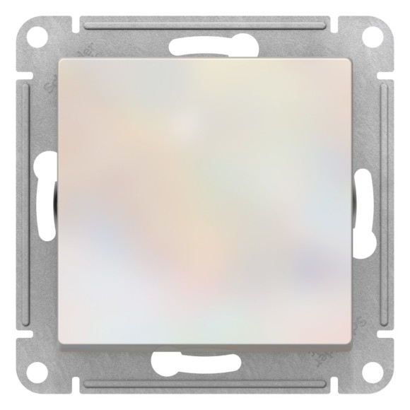 Выключатель 1-клавишный 2-полюсный, 10А, механизм Systeme Electric AtlasDesign Жемчуг ATN000421