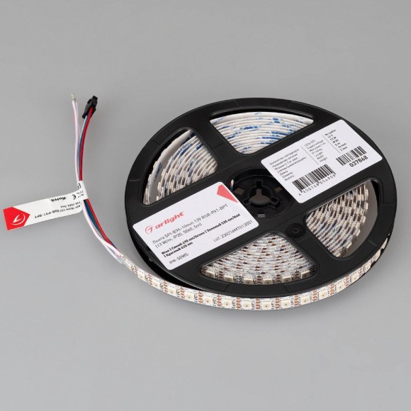 Светодиодная лента Arlight SPI-B96-10mm 12V RGB-PX1-BPT (13 W/m, IP20, 5060, 5m) 037868