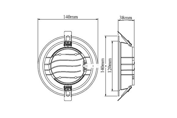 Встраиваемый светильник Fiberli CDEW-TECO 12130707